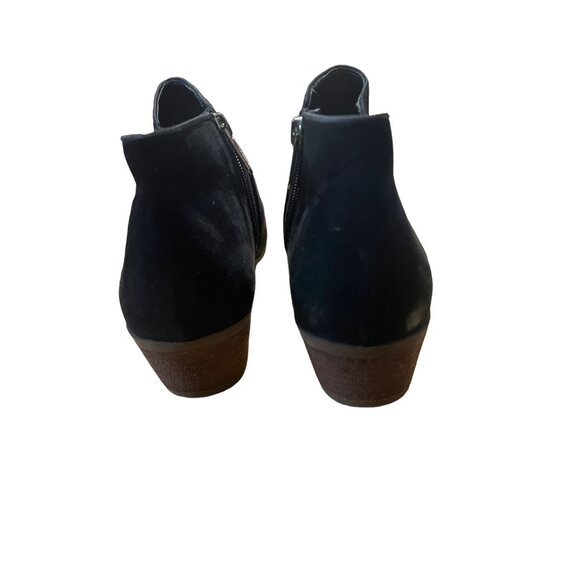 Circus Sam Edelman Booties Ankle Boots Black Suede Inside zip size 9 1.75" heel - Picture 4 of 7